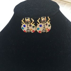 Sassy Jones Multicolor Ladybug Stud Earrings
